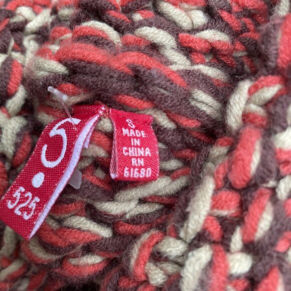 525 Chunky Knit Cardigan Size S Fall Colors Acrylic Blend Knit Boho Sweater $108 - Picture 9 of 12